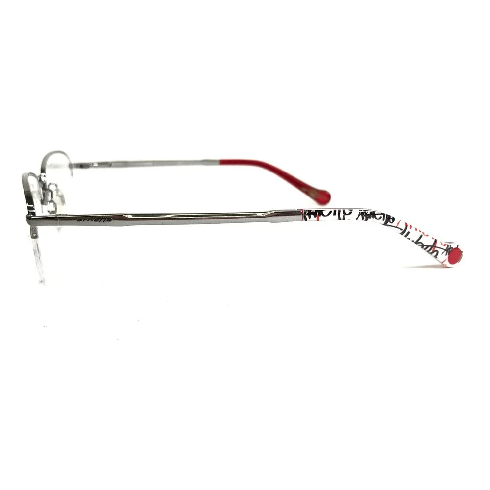Arnette Eyeglasses Frames MOD.6084 502 Silver Half Rim Square 52-18-135